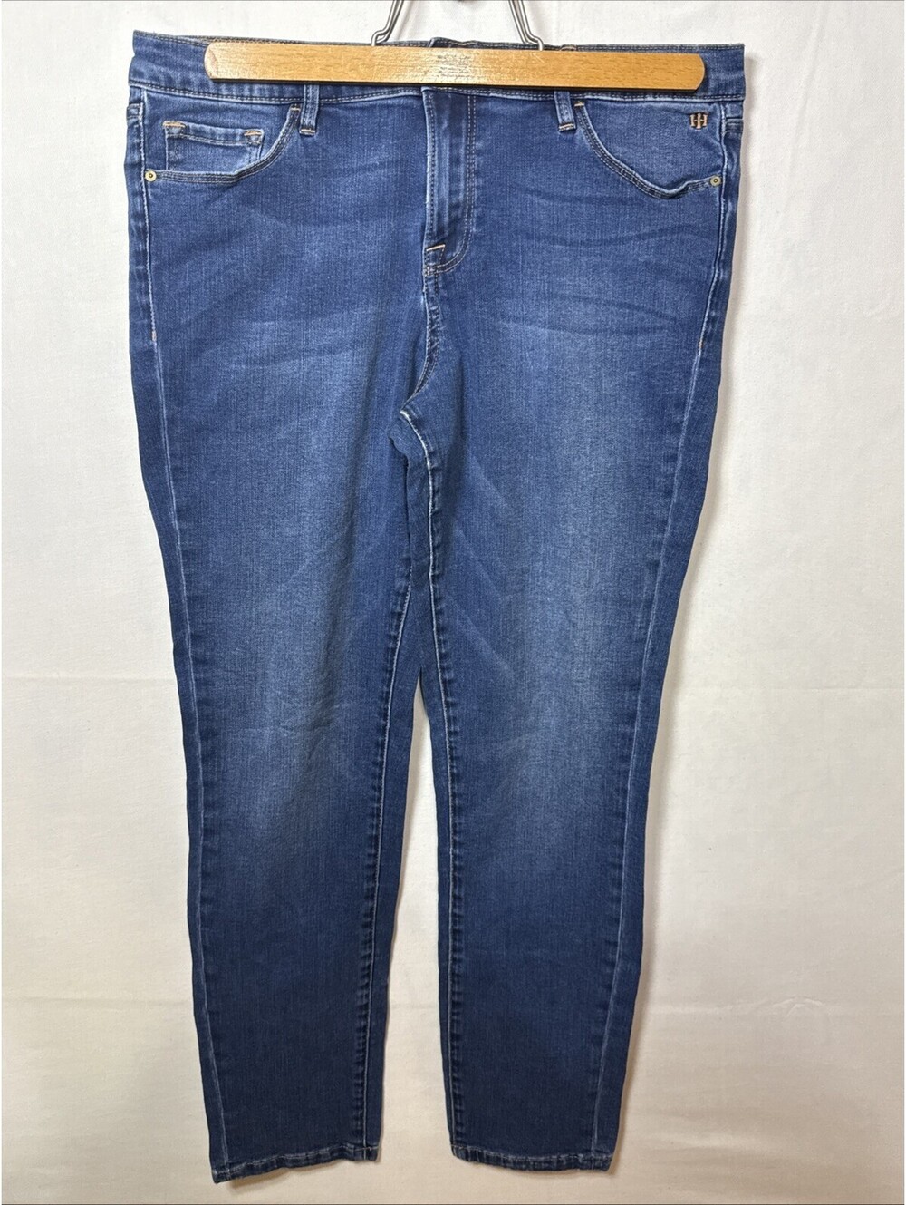 Tommy Hilfiger Womens Greenwich Skinny Jeans Size 12 Blue Stretch Denim Ankle